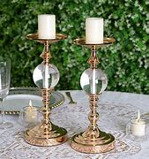 Image result for Acrylic with Gold Candle Holders