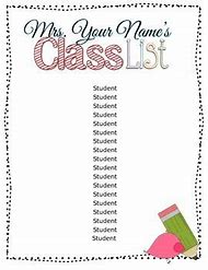 Image result for Class List Line Art
