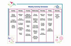 Image result for Activity Schedule Template Word