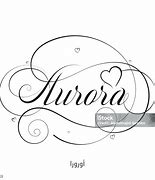 Image result for Aurora Name Black and White