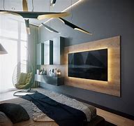 Image result for Living Room with Hanging Big Screen TV