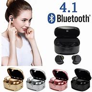Image result for Black Wireless Earbuds with Rose Gold Letter S On It