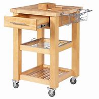 Image result for Pro Chef Natural Wood Kitchen Cart with Chop and Drop System