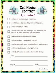 Image result for Cell Phone Contract for Kids Editable