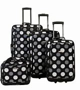 Image result for rockland luggage f106 large dots 4 piece luggage set