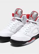 Image result for Jordan 5 White Fire Red