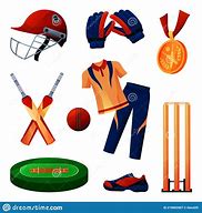 Image result for Cricket Equipment Cartoon