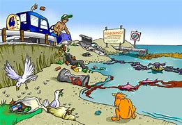 Image result for Effects of Water Pollution Cartoon