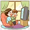 Image result for Kids Watching TV ClipArt