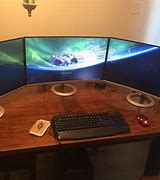 Image result for Curved Monitor Gaming Setup