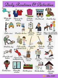 Image result for Daily Routine Words