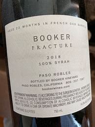 Image result for Booker Syrah Fracture