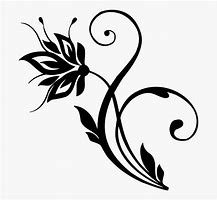 Image result for Elegant Black and White Floral Clip Art