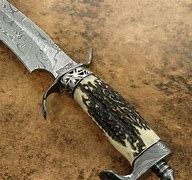 Image result for Custom Damascus Hunting Knives