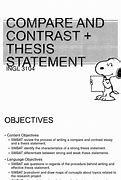 Image result for Compare and Contrast Thesis Statement Example