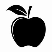 Image result for Teacher Apple Vector Black and White