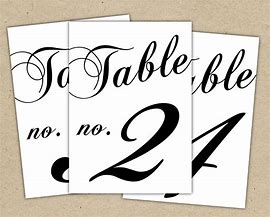 Image result for 4X6 Table Number Template