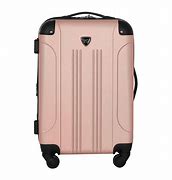 Image result for Rose Gold Suitcase with Red Interior
