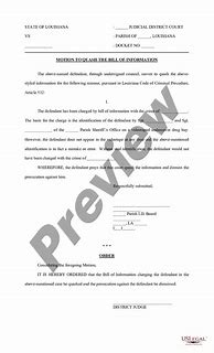Image result for Louisiana Motion to Quash
