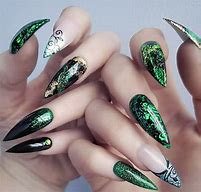 Image result for Green Nail Art Round