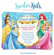 Image result for 4th Birthday Princess Party Invitations