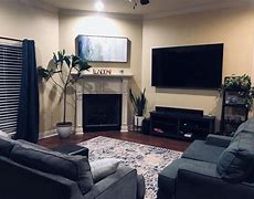 Image result for How to Set Up a TV Living Space in a Room with a Post