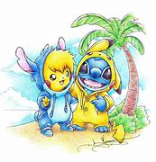 Image result for Baby Pikachu and Stitch
