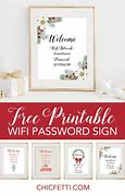 Image result for Wi-Fi Password Sign for Business