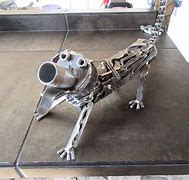 Image result for Metal Dog Made From Scraps