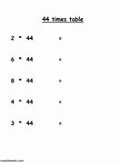 Image result for 44 Times Table