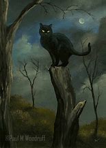 Image result for Spooky Black Cat Art