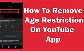 Image result for Age Restriction On YouTube