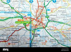 Image result for Map of Shrewsbury and Surrounding Areas