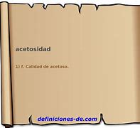 Image result for acetosidad