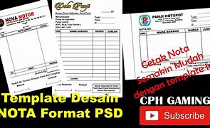 Image result for Template Nota PSD