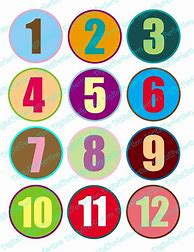 Image result for Colorful Printable Numbers