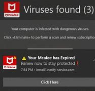 Image result for McAfee Red Pop Up