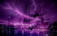Image result for City with Lightning Aesthetic Wallpaper