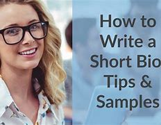 Image result for How to Write a Short Bio