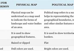 Image result for Physical vs Political Map
