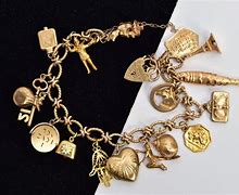 Image result for Compare 9Ct Gold Charm Bracelet