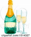 Image result for Champagne Bottle and Glasses Clip Art