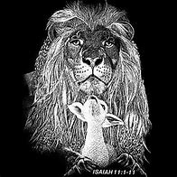 Image result for Lion and Lamb Black and White
