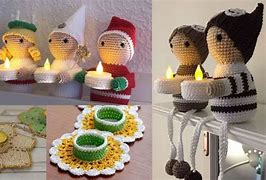 Image result for Crochet Candle Holder