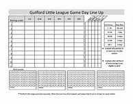 Image result for Little League LineUp Card