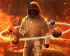 Image result for Astronaut On Fire Art