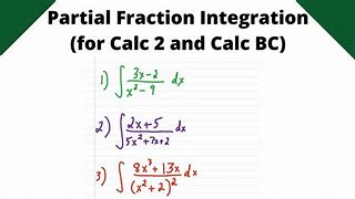 Image result for Partial Fraction Integration Formula