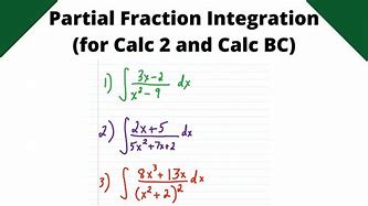 Image result for Partial Fractions Calculus