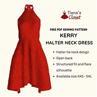 Image result for Halter Neck Dress Pattern Free