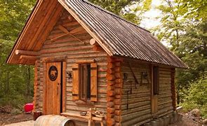 Image result for Picture of Man in Log Cabin